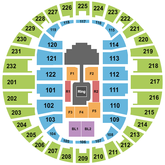 Scope Arena WWE-3 Seating Chart