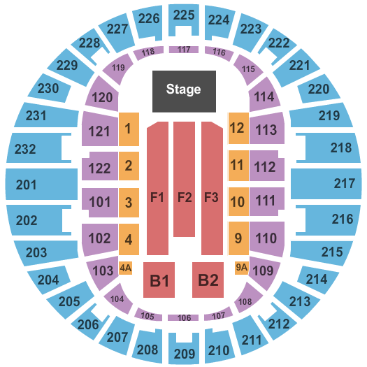 Scope Arena Standard Seating Chart
