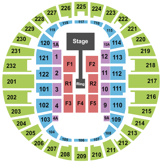 Scope Arena WWE Smackdown Seating Chart
