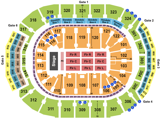 Scotiabank Arena End Stage Seating Chart