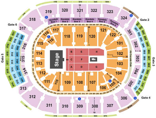 Scotiabank Arena Alabama Seating Chart