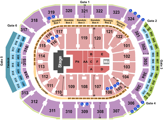 Scotiabank Arena Avenged Sevenfold Seating Chart