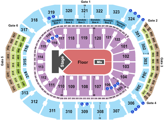 Scotiabank Arena Dua Lipa Seating Chart