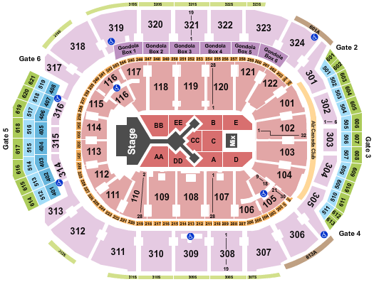 Scotiabank Arena Dude Perfect 2023 Seating Chart