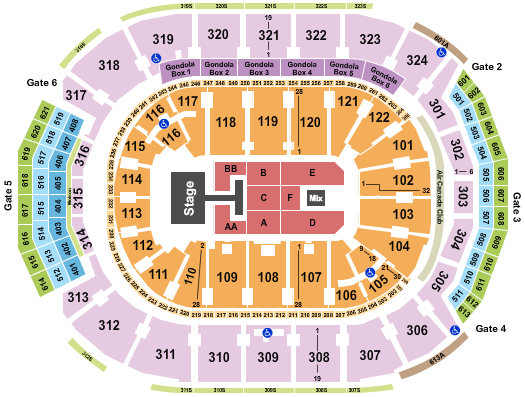 seating chart for Scotiabank Arena - ELevation Worship - eventticketscenter.com