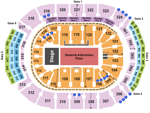 seating chart for Scotiabank Arena - Endstage - GA Floor - eventticketscenter.com