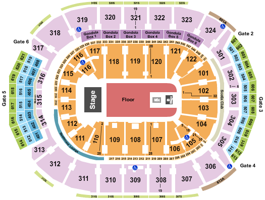 Scotiabank Arena Endstage GA Floor Seating Chart