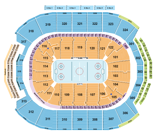 Scotiabank Arena Hockey Rows Seating Chart