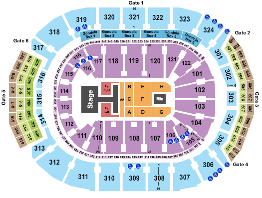 seating chart for Scotiabank Arena - Old Dominion - eventticketscenter.com