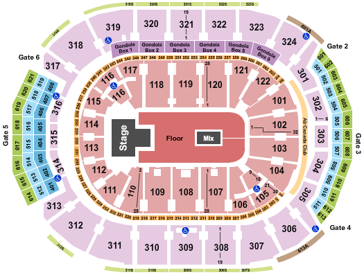 seating chart for Scotiabank Arena - Paramore - eventticketscenter.com