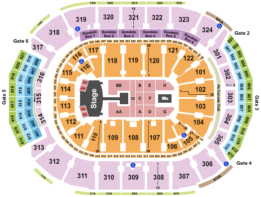 Scotiabank Arena Queen - Adam Lambert Seating Chart