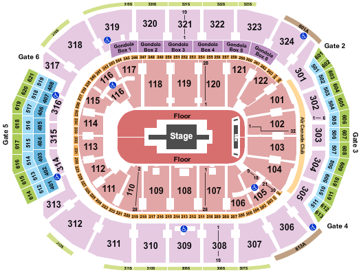 seating chart for Scotiabank Arena - Rauw Alejandro - eventticketscenter.com