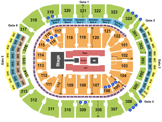 Scotiabank Arena Shakira Seating Chart