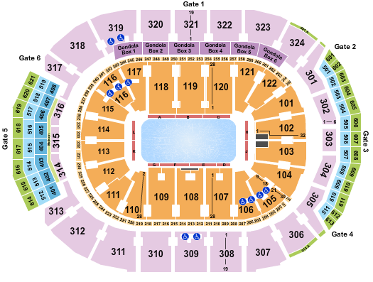 seating chart for Scotiabank Arena - Stars On Ice - eventticketscenter.com