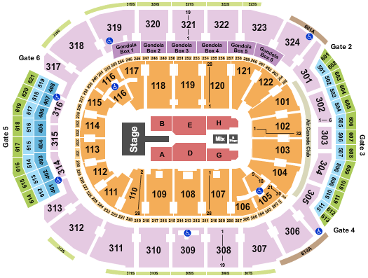 seating chart for Scotiabank Arena - Thomas Rhett - eventticketscenter.com