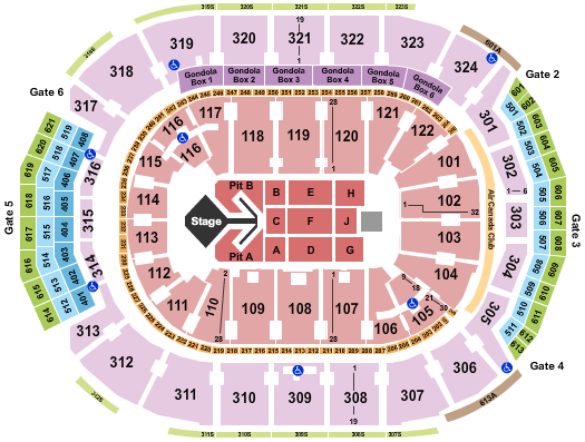 seating chart for Scotiabank Arena - WizKid - eventticketscenter.com