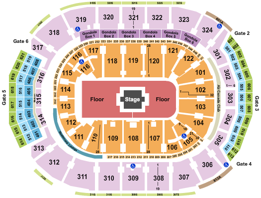 Scotiabank Arena Zach Bryan Seating Chart