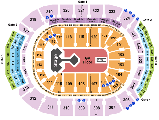 seating chart for Scotiabank Arena - Muse - eventticketscenter.com