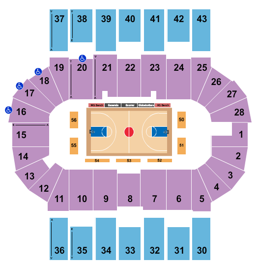 Scotiabank Centre Harlem Globetrotters Seating Chart