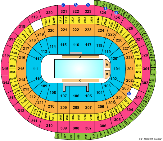 Canadian Tire Centre Disney On Ice Seating Chart