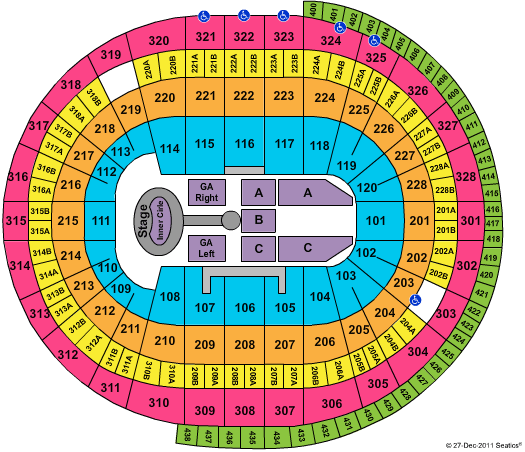 Canadian Tire Centre Lady Antebellum Seating Chart