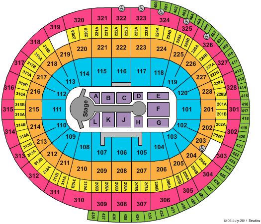 Canadian Tire Centre NKOTBSB Seating Chart