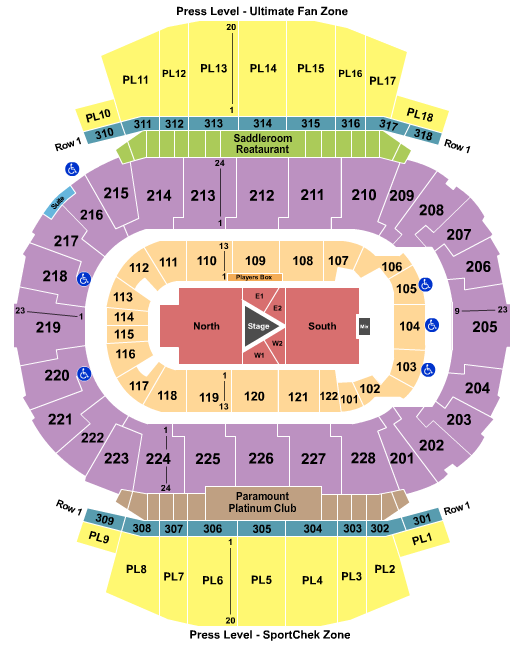 Scotiabank Saddledome Center Stage 1 Seating Chart