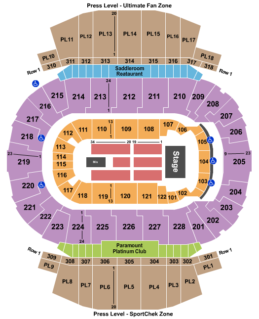 Scotiabank Saddledome Eagles Seating Chart