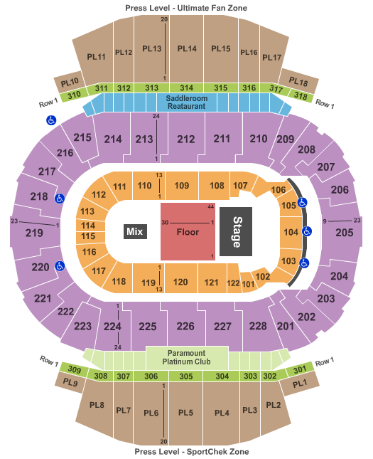 Scotiabank Saddledome Endstage Rsvd Flr 2 Seating Chart
