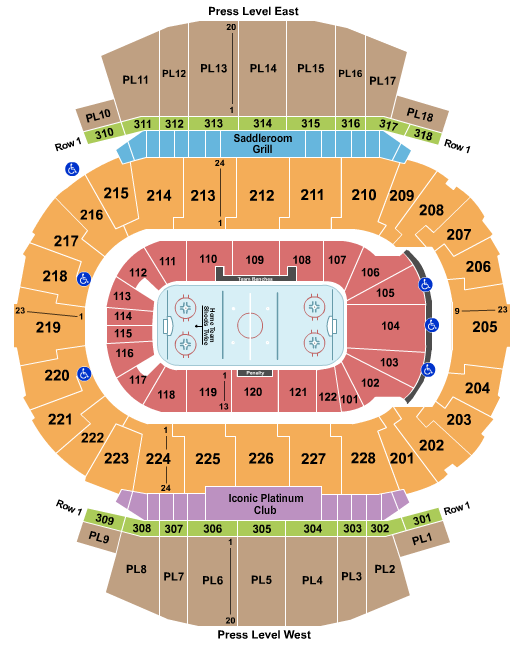 Scotiabank Saddledome Hockey Seating Chart