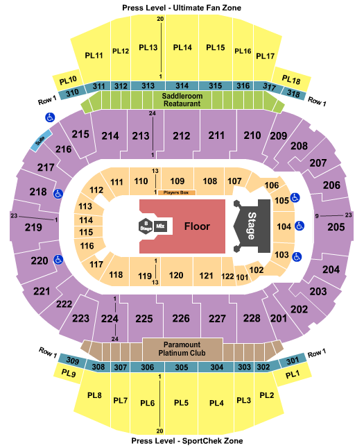 Scotiabank Saddledome (Formerly Pengrowth Saddledome) Seating Chart