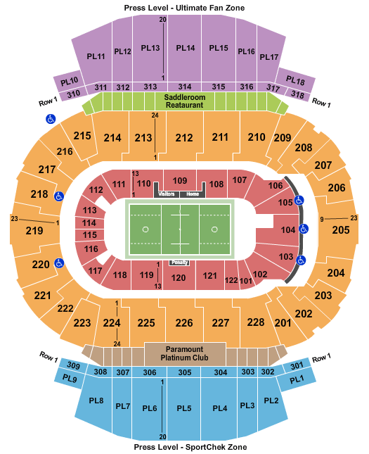 Sask Rush Seating Chart