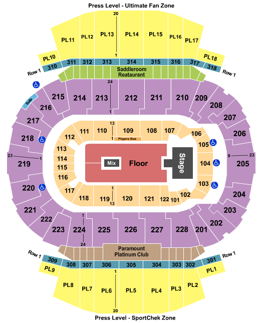 Scotiabank Saddledome NF Seating Chart