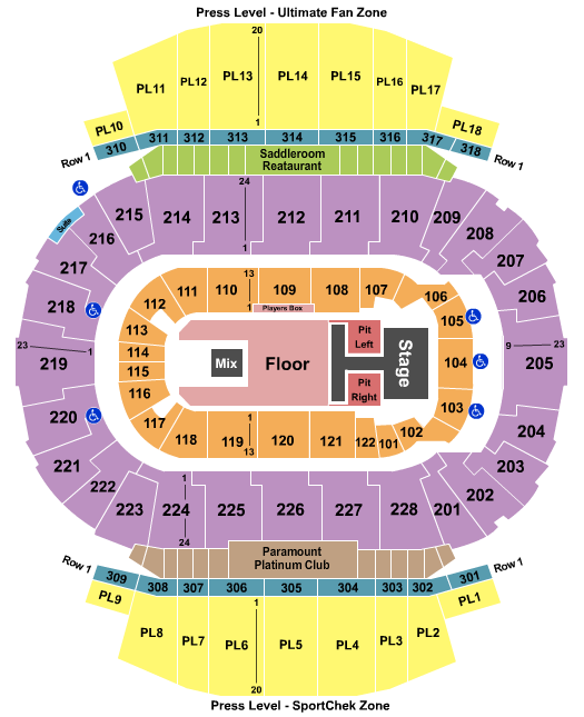 Scotiabank Saddledome Old Dominion Seating Chart