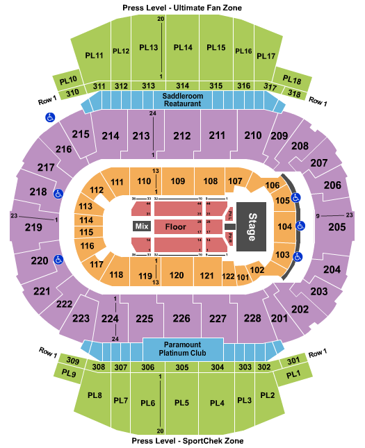 Scotiabank Saddledome Pentatonix Seating Chart