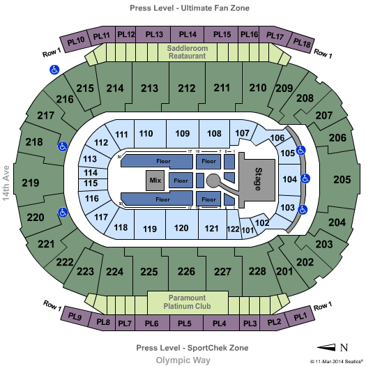 Scotiabank Saddledome Queen & Adam Lambert Seating Chart