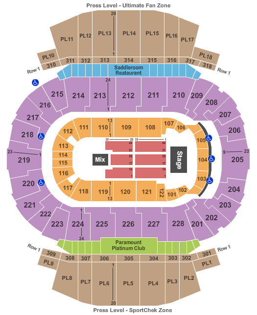 Scotiabank Saddledome Red Hot Chili Peppers Seating Chart