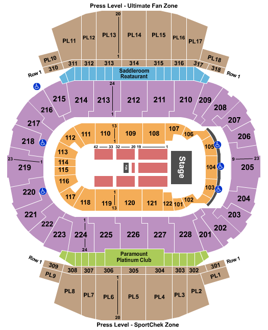 Scotiabank Saddledome Rod Stewart Seating Chart