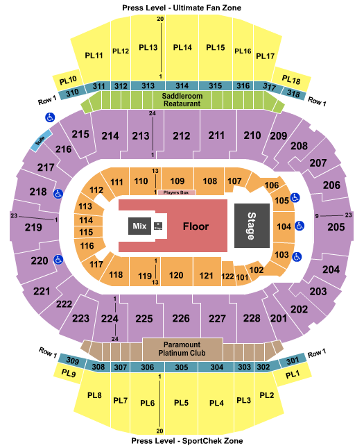 Scotiabank Saddledome Shania Twain-2 Seating Chart