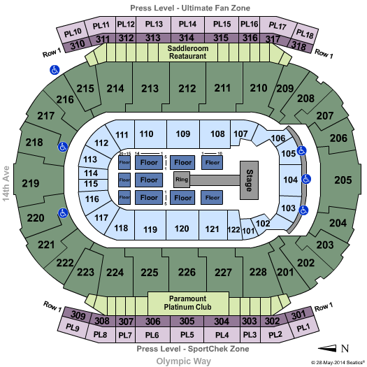 Scotiabank Saddledome WWE Seating Chart