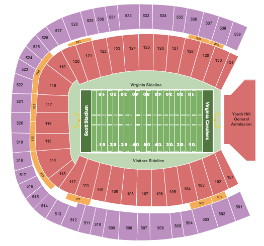 Scott Stadium Football Seating Chart