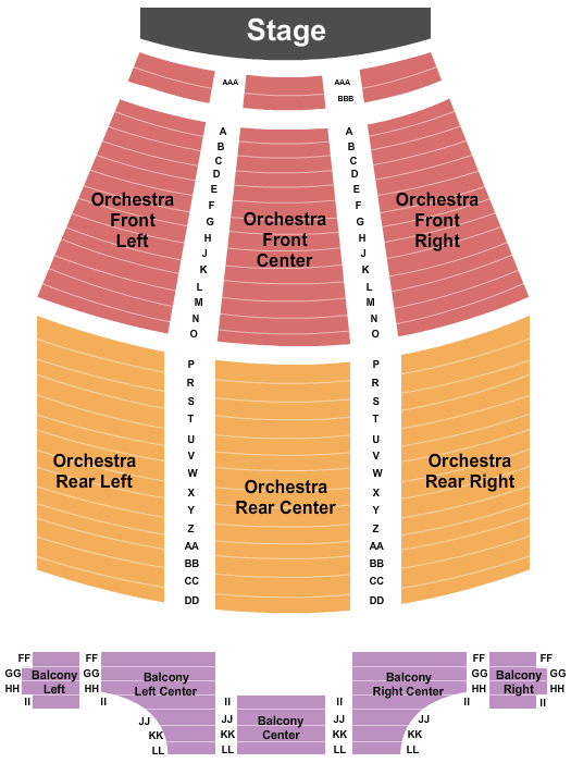 Scottish Rite Cathedral - Reading End Stage Seating Chart