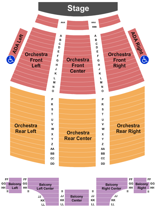 Scottish Rite Cathedral - West Reading Seating Chart