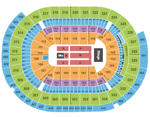Enterprise Center Hall and Oats Seating Chart