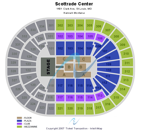 Enterprise Center Hannah Montana Seating Chart
