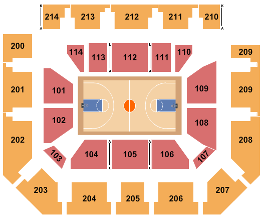 Screaming Eagles Arena Basketball Seating Chart