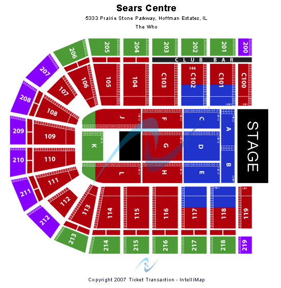 NOW Arena Standard Seating Chart