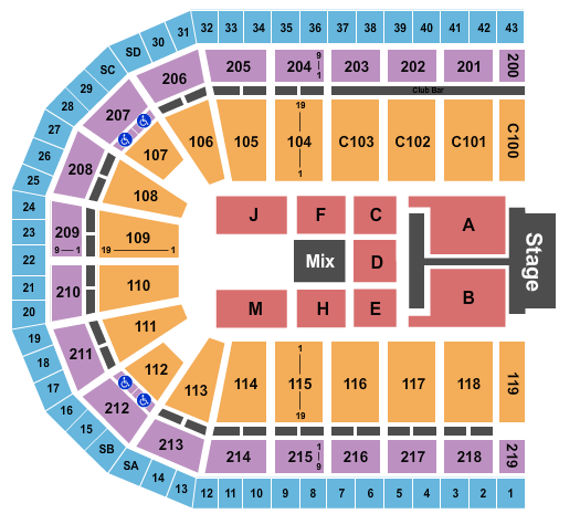 NOW Arena Chris Tomlin Seating Chart