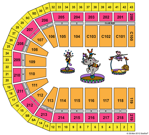 NOW Arena Circus Seating Chart