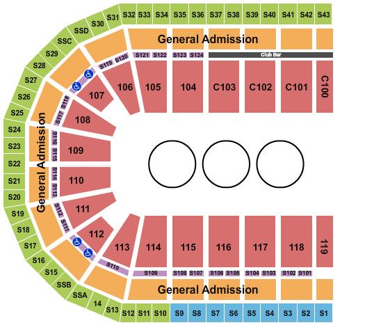 NOW Arena Circus-1 Seating Chart